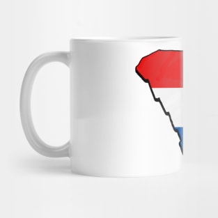 Red, White, and Blue South Carolina Outline Mug